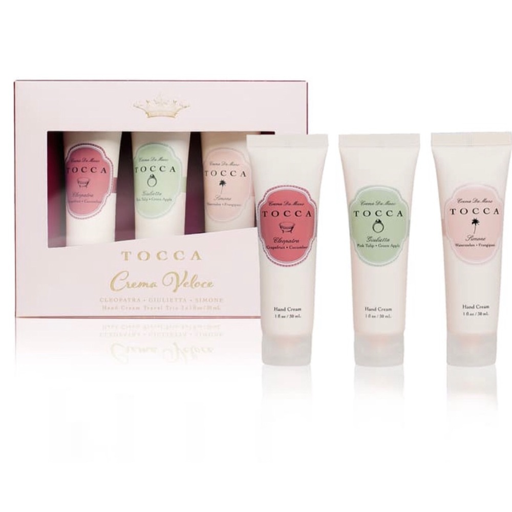 Tocca Crema Volce Hand Cream Trio New in Box